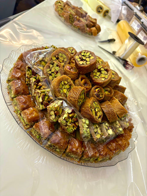 Baklava Pistage MIX ، بقلاوة مشكلة بالفستق الحلبي